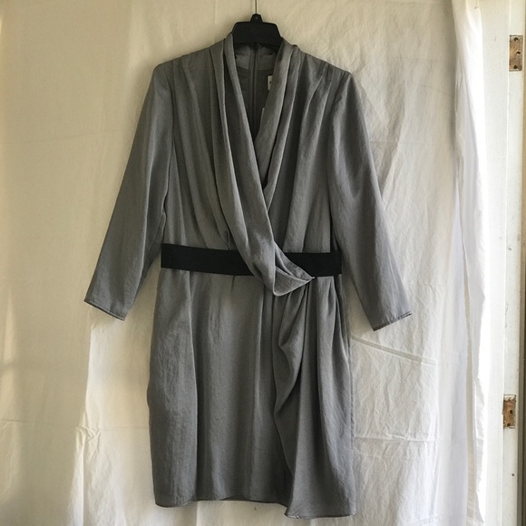 REISS Gunmetal Gray Dress US 10 - Picture 3 of 8